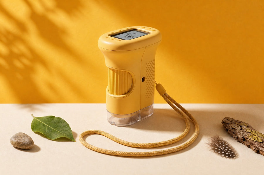 Accuclear on a warm marigold and cream product backdrop